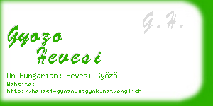 gyozo hevesi business card