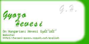 gyozo hevesi business card